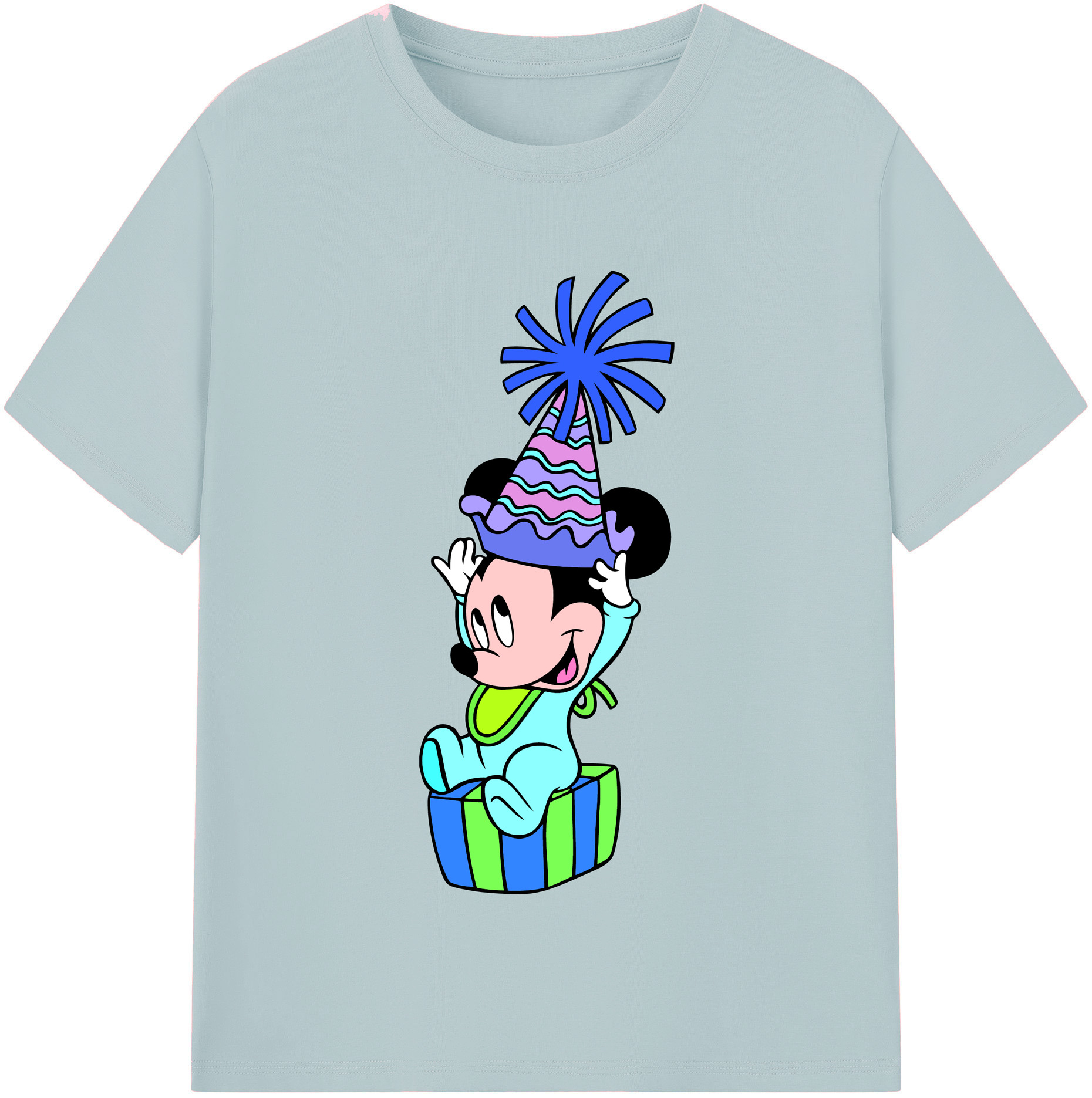 （画像用） ミッキーマウス Mickey Mouse 綿100％半袖Tシャツ（フロントプリント）